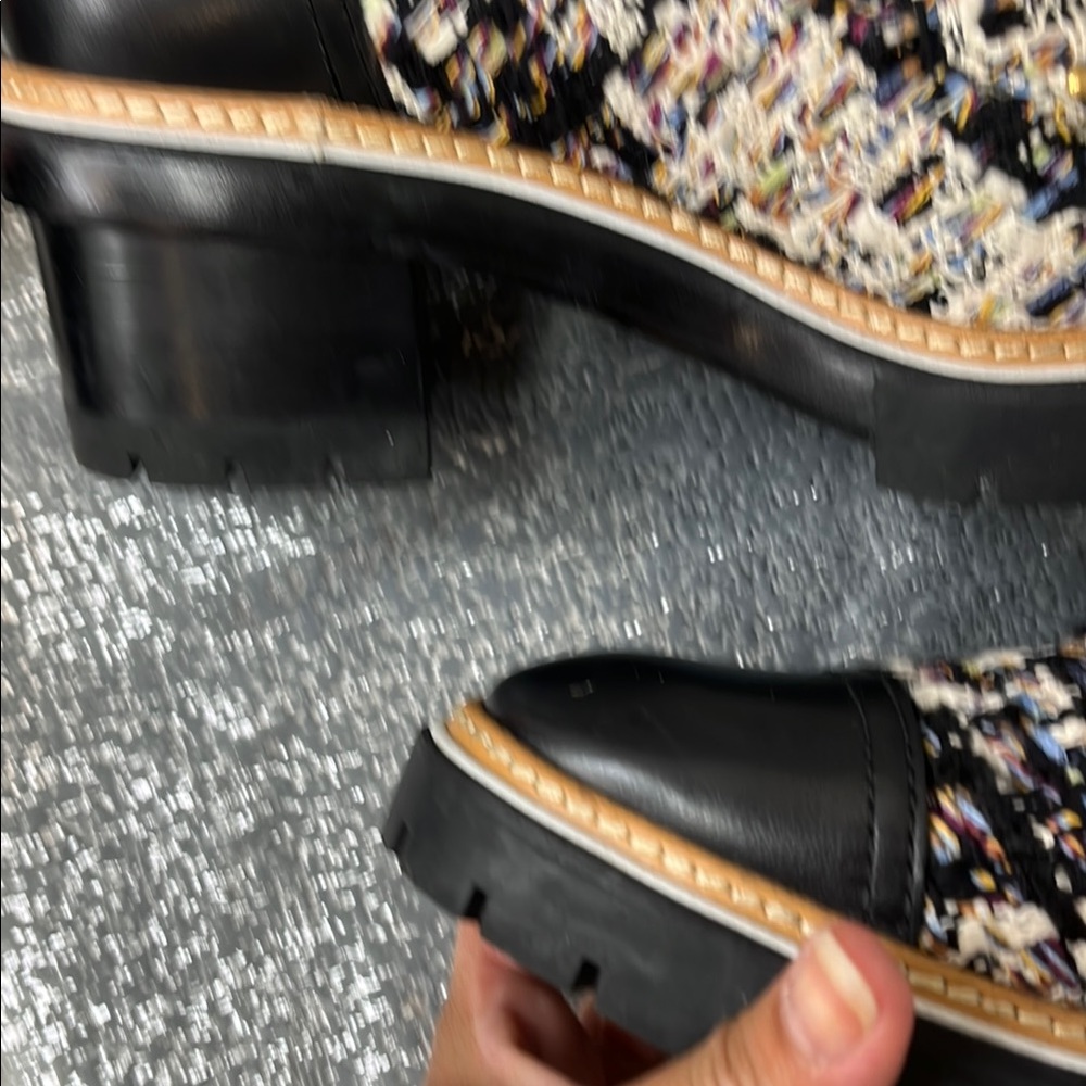 Tory Burch Women's Tweed Ankle Boots - Black and Cream - Picture 7 of 13